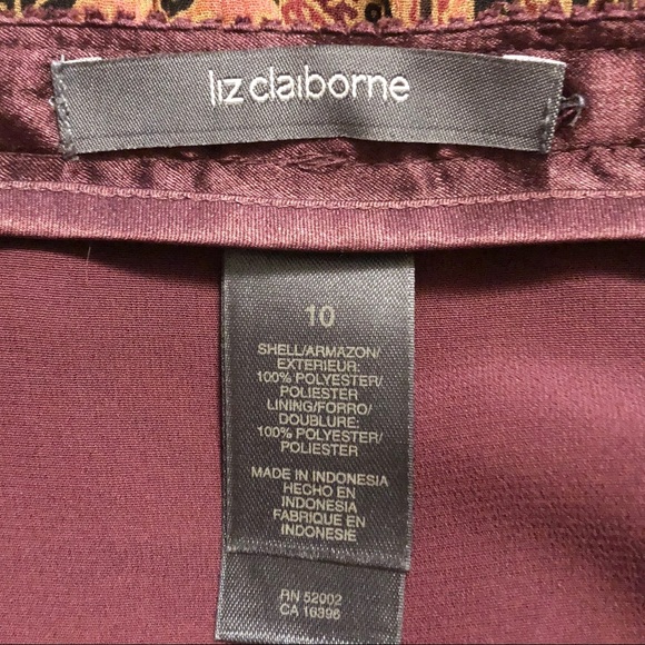 Liz Claiborne gold, black, & purple paisley skirt - Picture 5 of 6